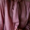 The powder pink allover printed bow blouse - Size up to 36 - Image 3