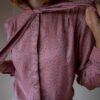 The powder pink allover printed bow blouse - Size up to 36 - Image 5