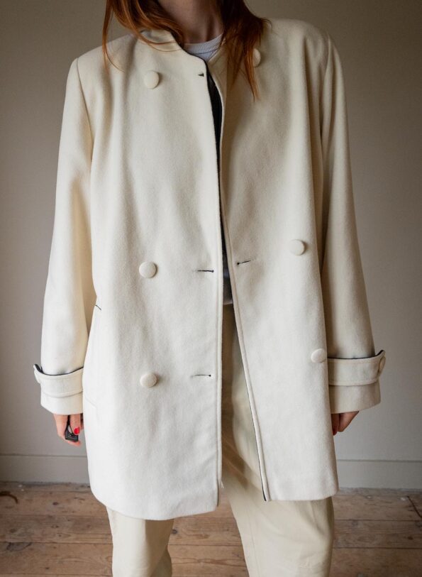 The off white woolen coat - Size up to 38 - Image 5