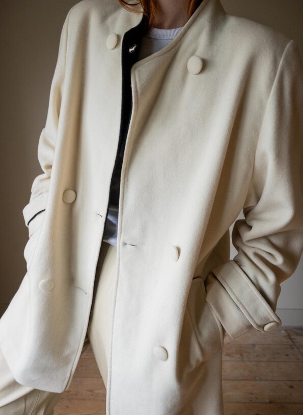 The off white woolen coat - Size up to 38 - Image 6