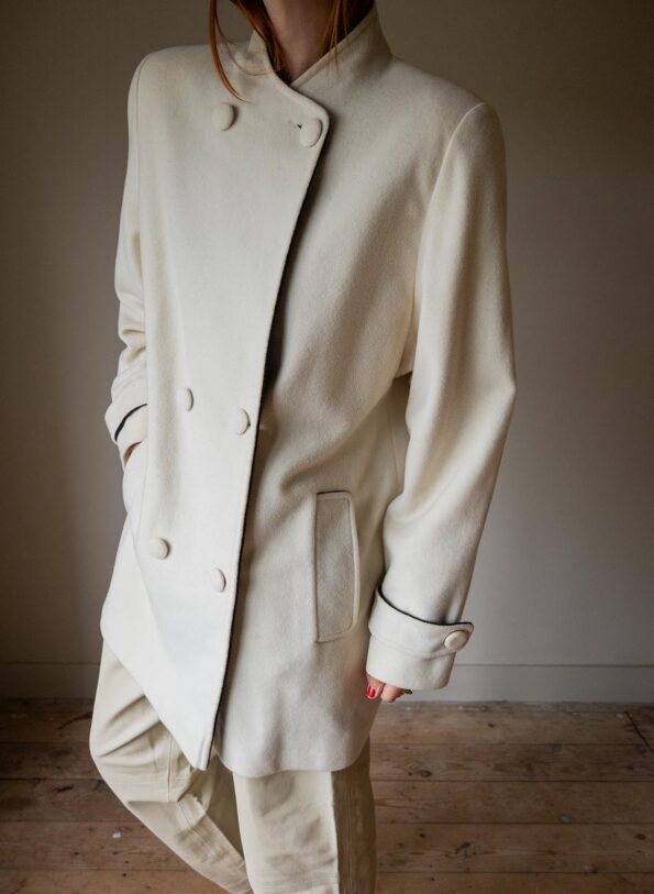 The off white woolen coat - Size up to 38 - Image 7