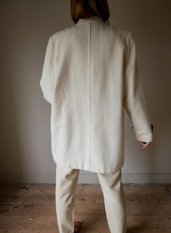 The off white woolen coat - Size up to 38 - Image 11