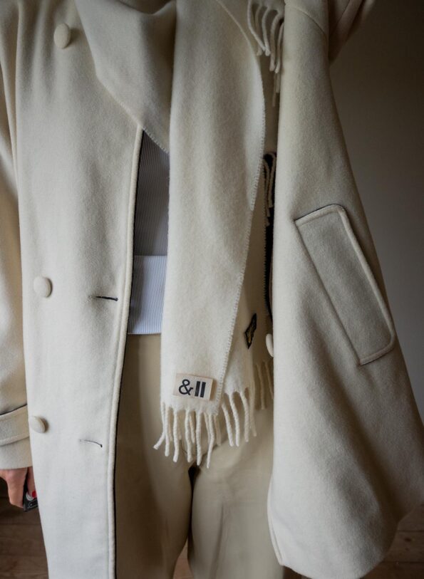 The off white woolen coat - Size up to 38 - Image 12