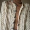The metal detailed aran cardigan - Size up to 42 - Image 7