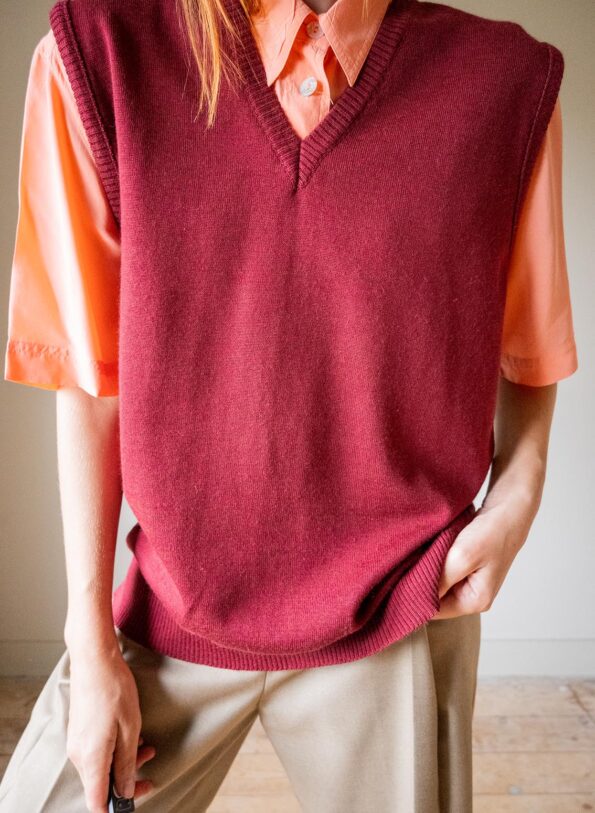 The burgundy Spencer in 100% wool - Size up to 40 - Image 3