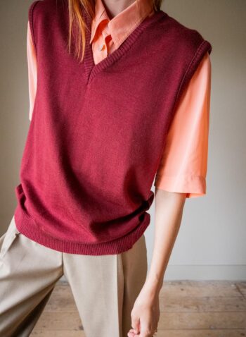 The burgundy Spencer in 100% wool - Size up to 40