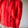 The volume sleeve red blouse - Size up to 40 - Image 2