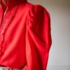 The volume sleeve red blouse - Size up to 40 - Image 4