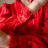 The volume sleeve red blouse - Size up to 40 - Image 5