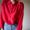 The 100% silk red blouse - Size up to 38 - Image 2