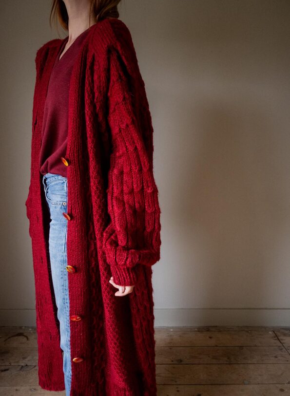 The burgundy Spencer in 100% wool - Size up to 40 - Image 5