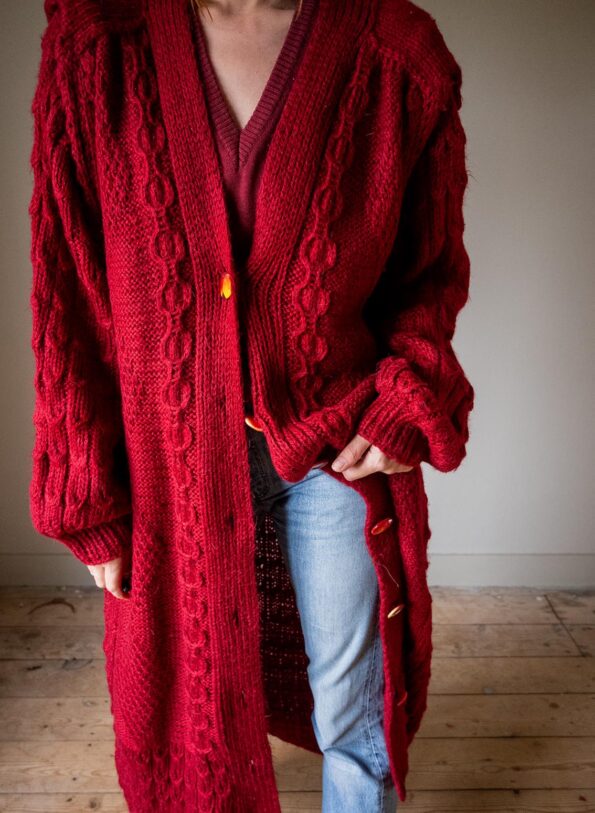The burgundy Spencer in 100% wool - Size up to 40 - Image 4