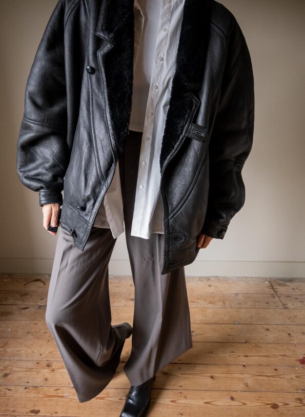 The Black shearling coat - Size up to 42 - Image 14