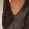The deep brown Angora wool cardigan - Size up to 38 - Image 5
