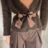 The deep brown Angora wool cardigan - Size up to 38 - Image 7