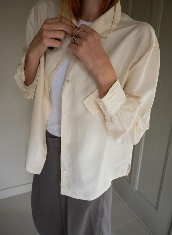 The perfect 100% silk slub blouse - size up to 38 - Image 3