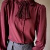 The pleated bow blouse - Size up to 36 - Image 4