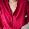 The 100% silk red skirt co-ord - Size 36 up to 40 - Image 9