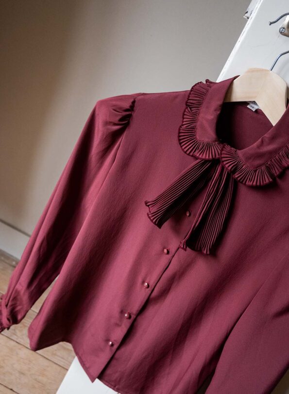 The pleated bow blouse - Size up to 36 - Image 3