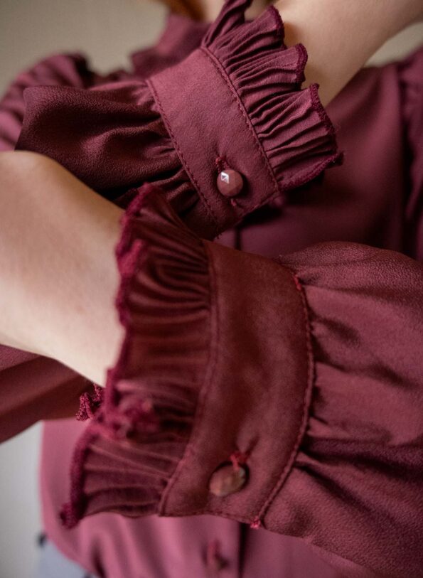 The pleated bow blouse - Size up to 36 - Image 6