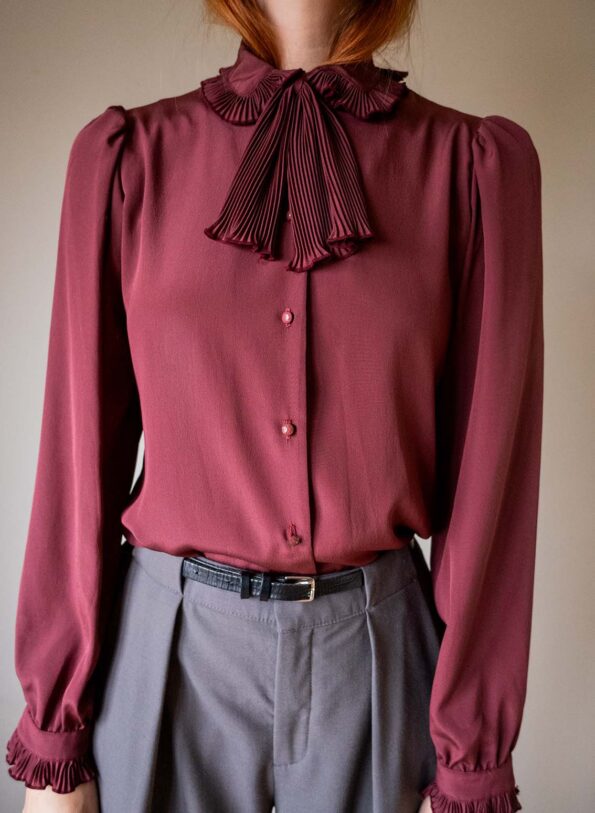 The pleated bow blouse - Size up to 36 - Image 7