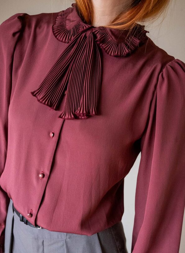 The pleated bow blouse - Size up to 36 - Image 8