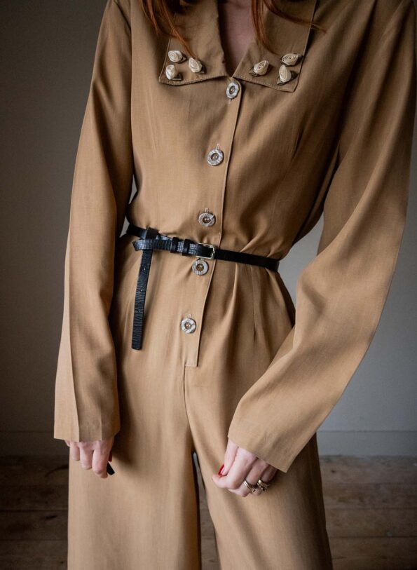 The rose applique jumpsuit - Size up to 38