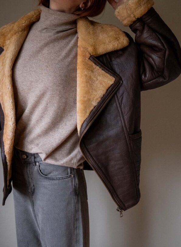 The vintage aviator lammy coat - Size up to 40 - Image 10