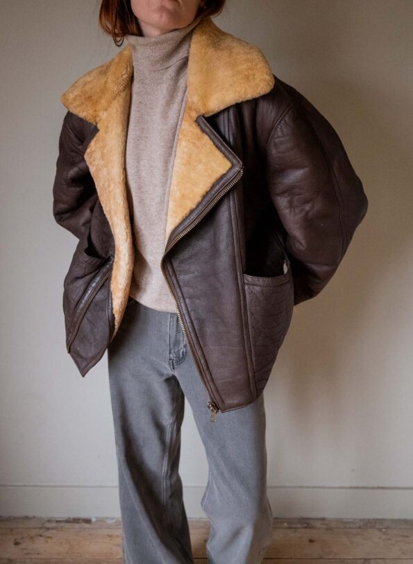 The vintage aviator lammy coat - Size up to 40