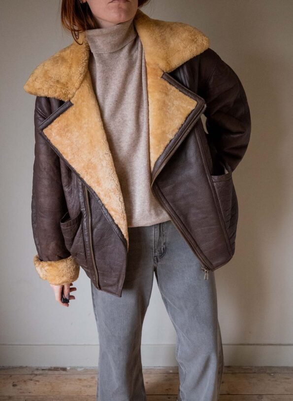 The vintage aviator lammy coat - Size up to 40 - Image 11