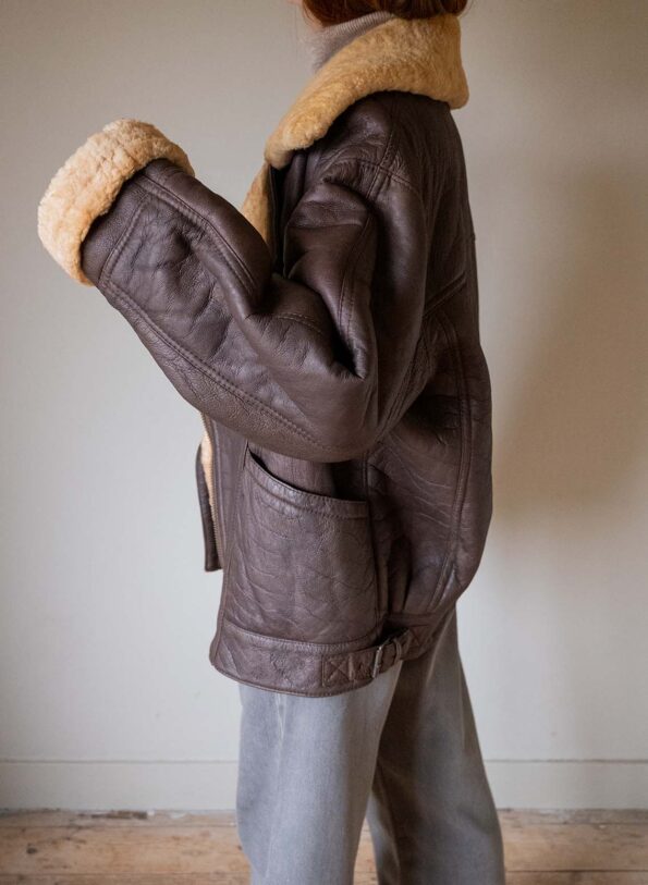 The vintage aviator lammy coat - Size up to 40 - Image 12