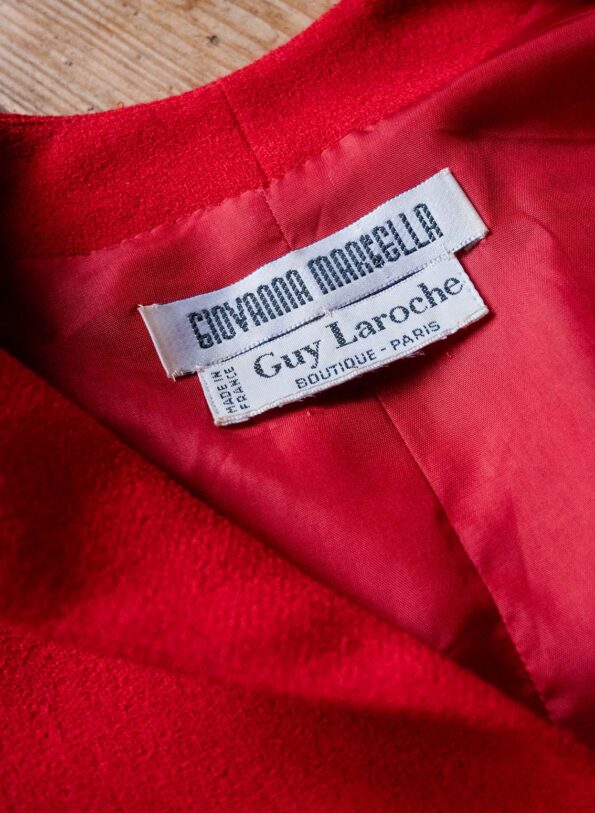 The GUY LAROCHE tailored wool red dress - Size up to M - Image 2