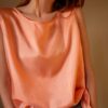The soft pink and red silk singlet set - Image 2