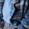 The 100% wool. Blue checkered coat - Size up to 40 - Image 9