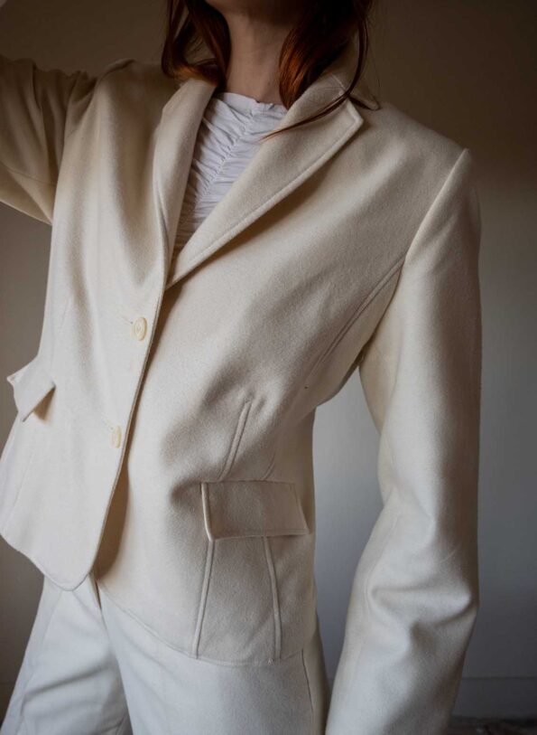 The off white wool SUIT - Size up to 36 - Image 4