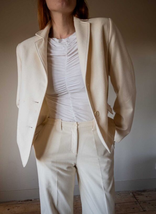 The off white wool SUIT - Size up to 36 - Image 2