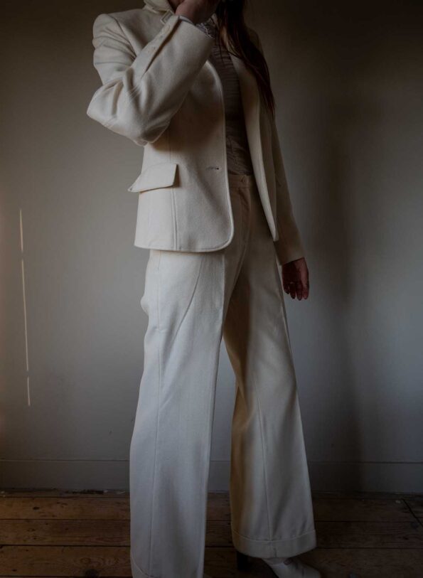 The off white wool SUIT - Size up to 36 - Image 9