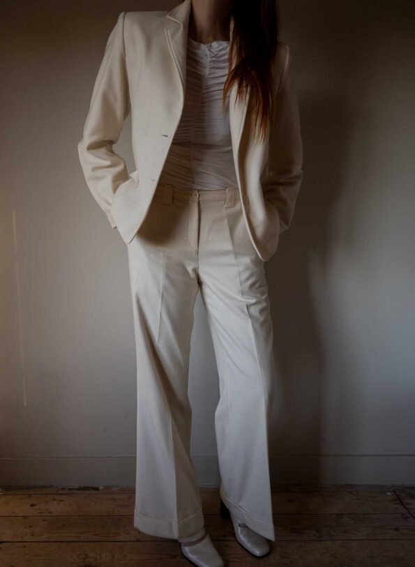 The off white wool SUIT - Size up to 36 - Image 3