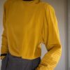 The ochre yellow 100% silk detailed blouse - size up to 38 - Image 2