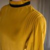 The ochre yellow 100% silk detailed blouse - size up to 38 - Image 5