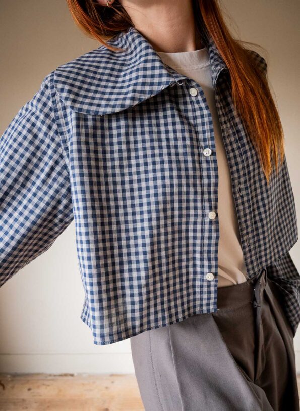 Andpause upcycled: The Cropped collar blouse - Image 8