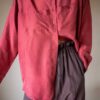 The raspberry 100% silk blouse - Size up to 42