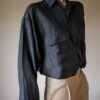 The perfect basic 100% silk black blouse - Size 42 - Image 5