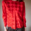 The diamond weave 100% silk blouse - Size up to 38 - Image 3