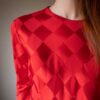 The diamond weave 100% silk blouse - Size up to 38 - Image 8