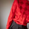 The diamond weave 100% silk blouse - Size up to 38