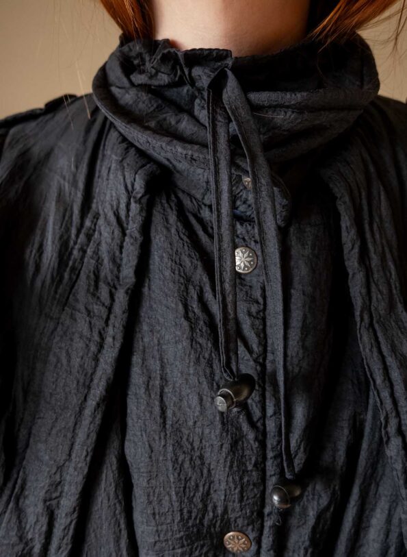 The padded black 80’s coat - Size up to 40 - Image 6