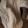 The hand knit long aran like cable cardigan - Size up to 40 - Image 4