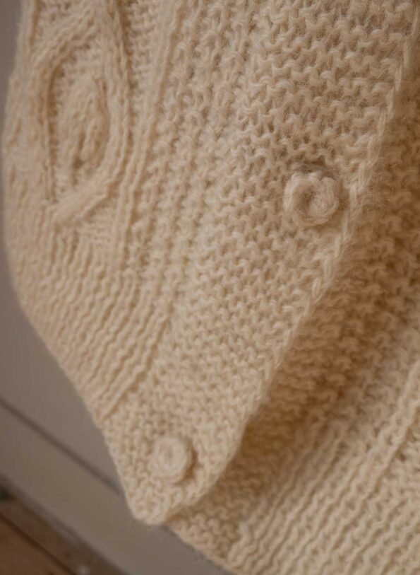 The hand knit long aran like cable cardigan - Size up to 40 - Image 13
