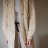 The hand knit long aran like cable cardigan - Size up to 40 - Image 5